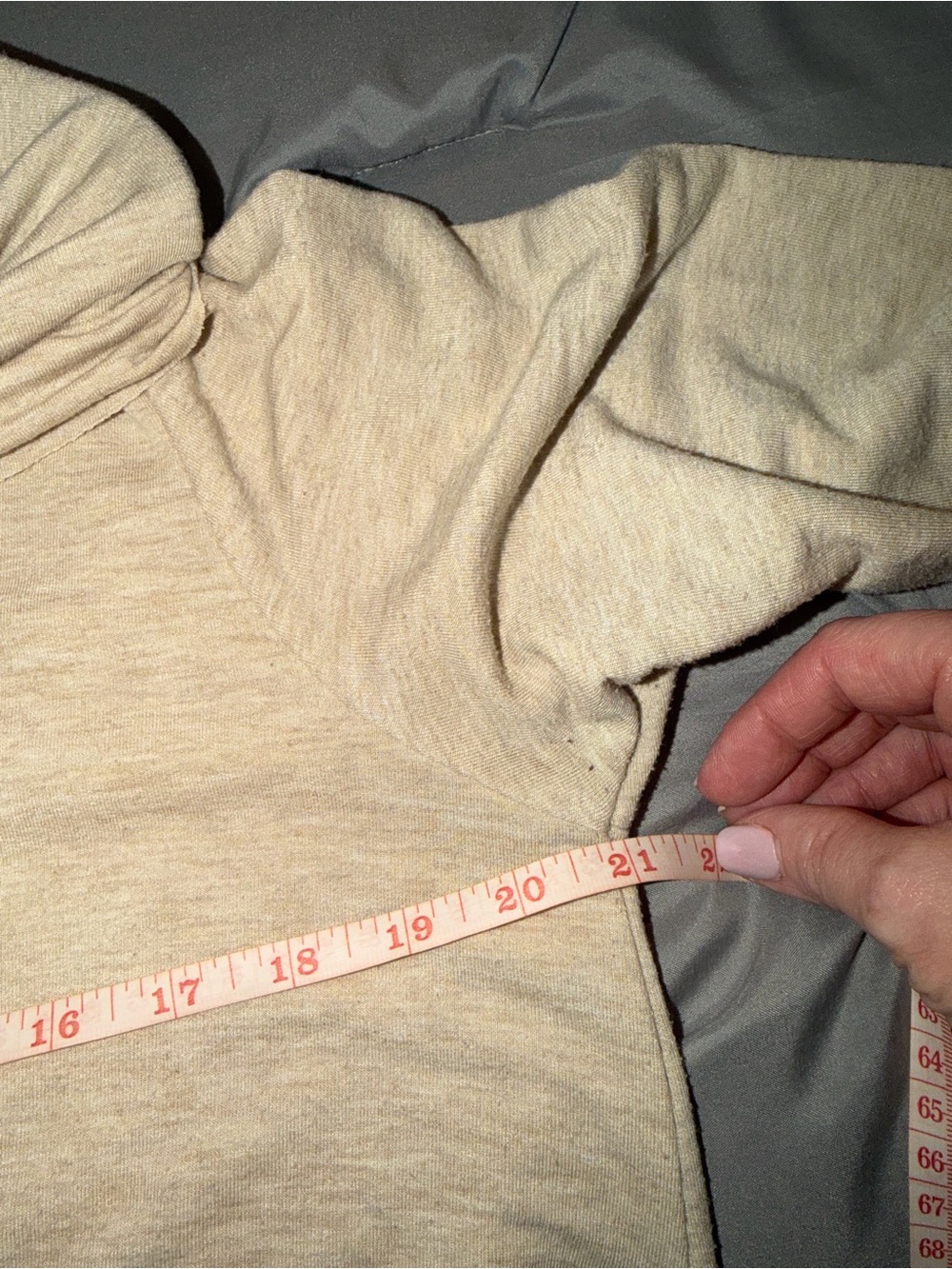 Cupio Beige Draped Off-Shoulder Knit Sweater - Picture 6 of 6